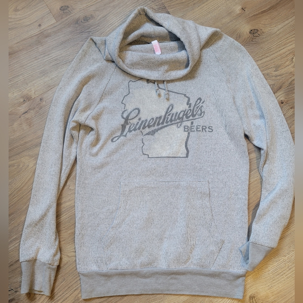 Leinenkugel beer cowl neck lightweight sweatshirt size medium